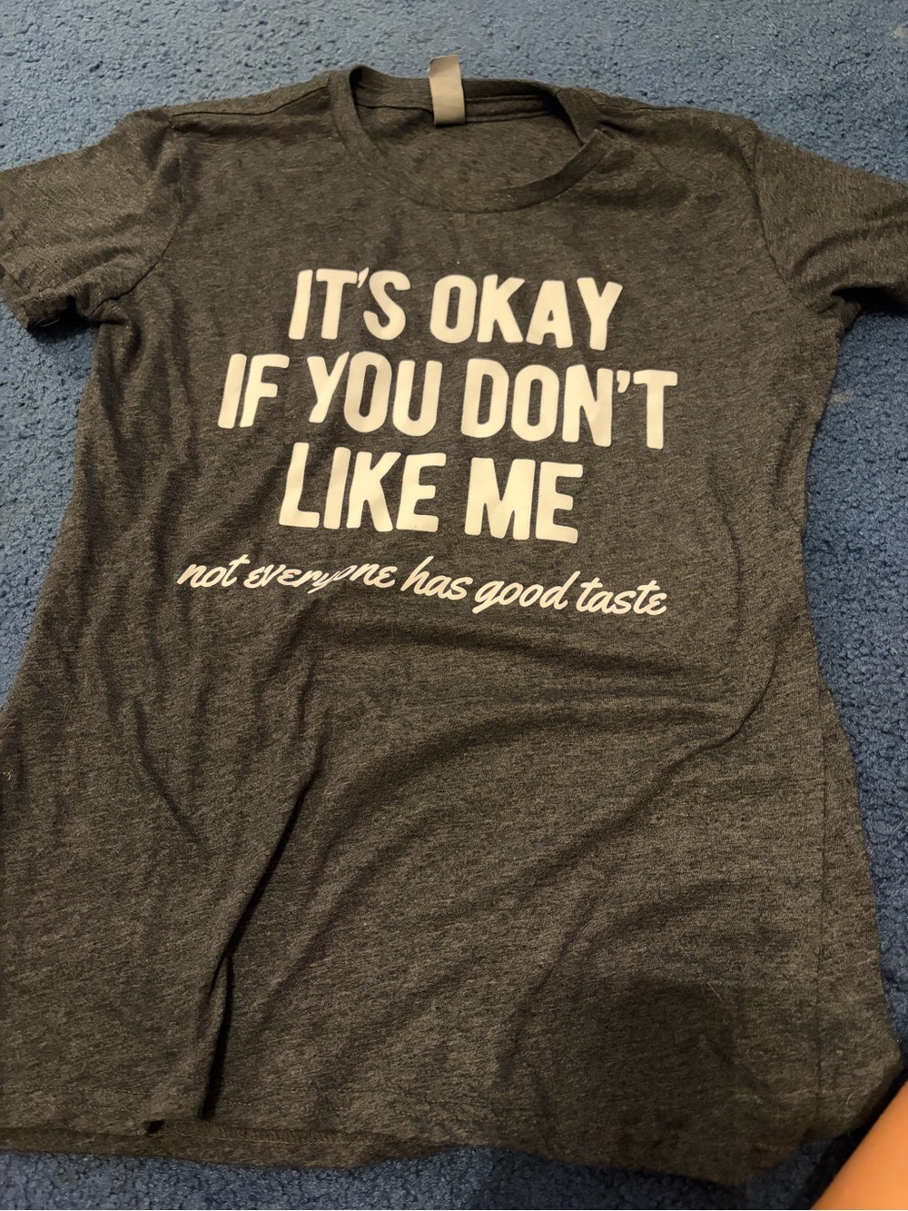 Charcoal Short Sleeve Graphic Tee - 'It's Okay If You Don't Like Me'